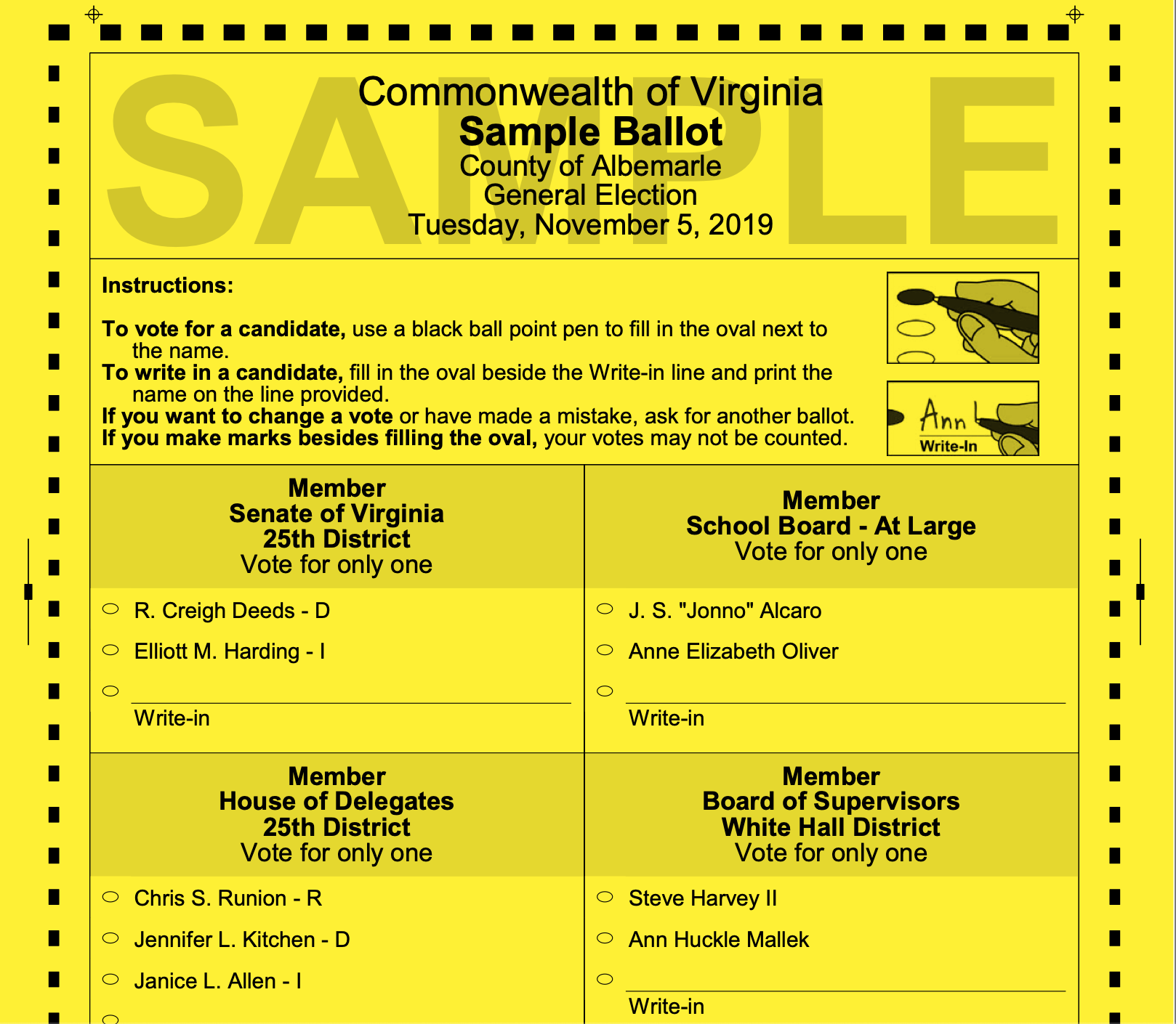 Vote 5 November 2019