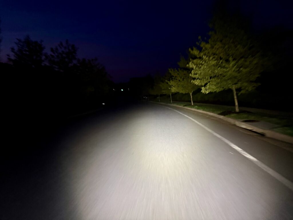 Faded paint as bike lane